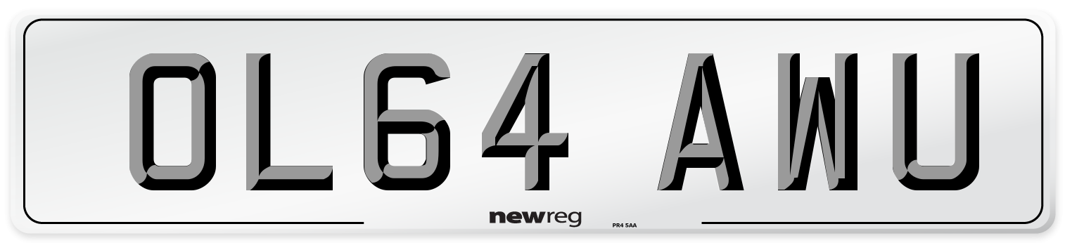 OL64 AWU Number Plate from New Reg